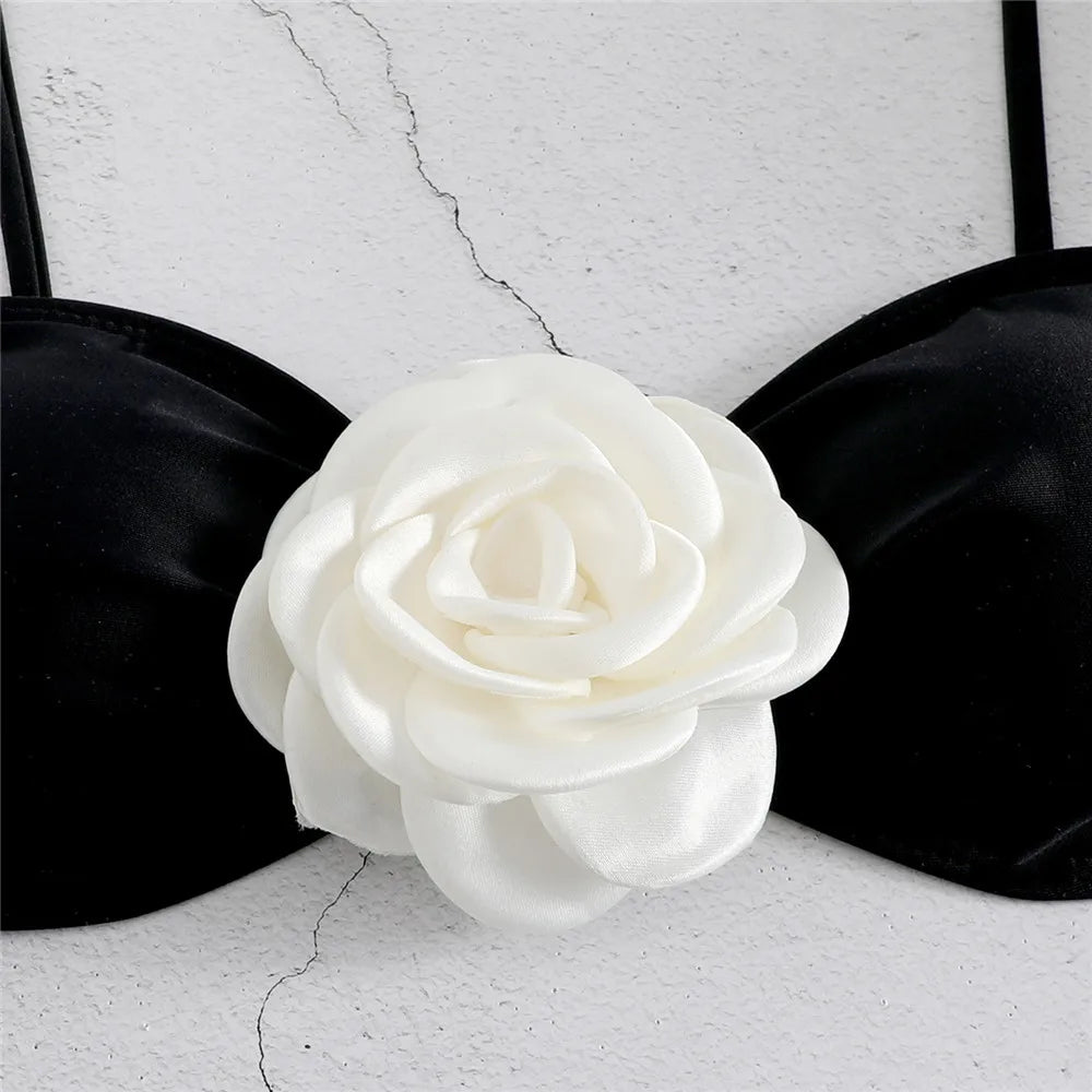 Lace-up Flower Bikini
