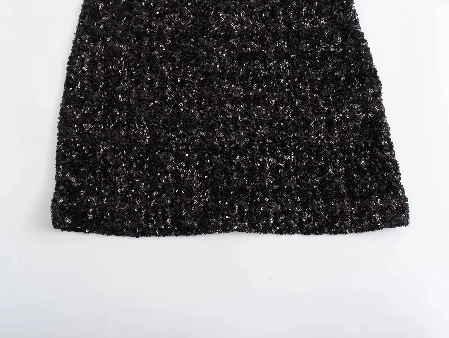Sequined Shoulder Pad Mini Dress LAPANIA