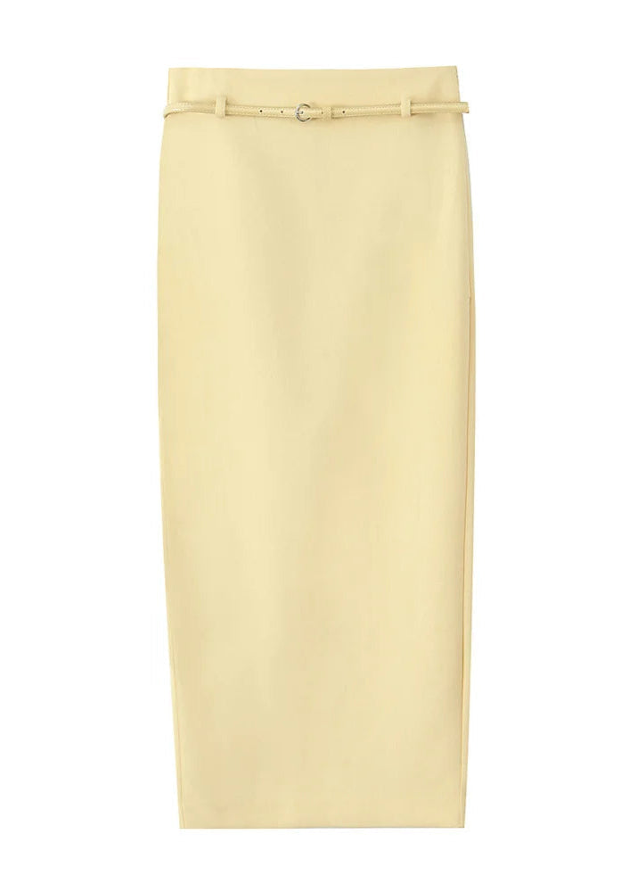 yellow belted skirt LAPANIA