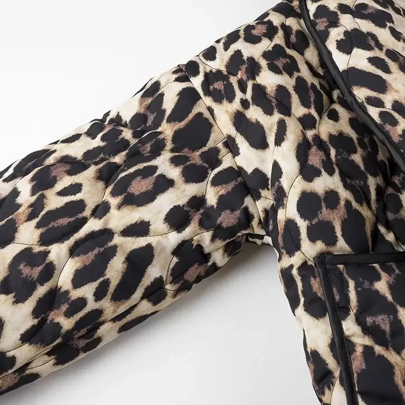 Vintage Leopard Print Winter Jacket LAPANIA