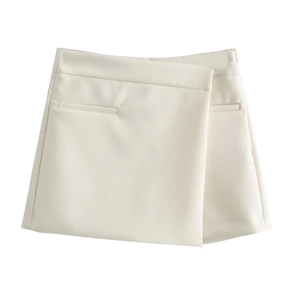Split Mini Shorts Skirt with Front Pockets LAPANIA