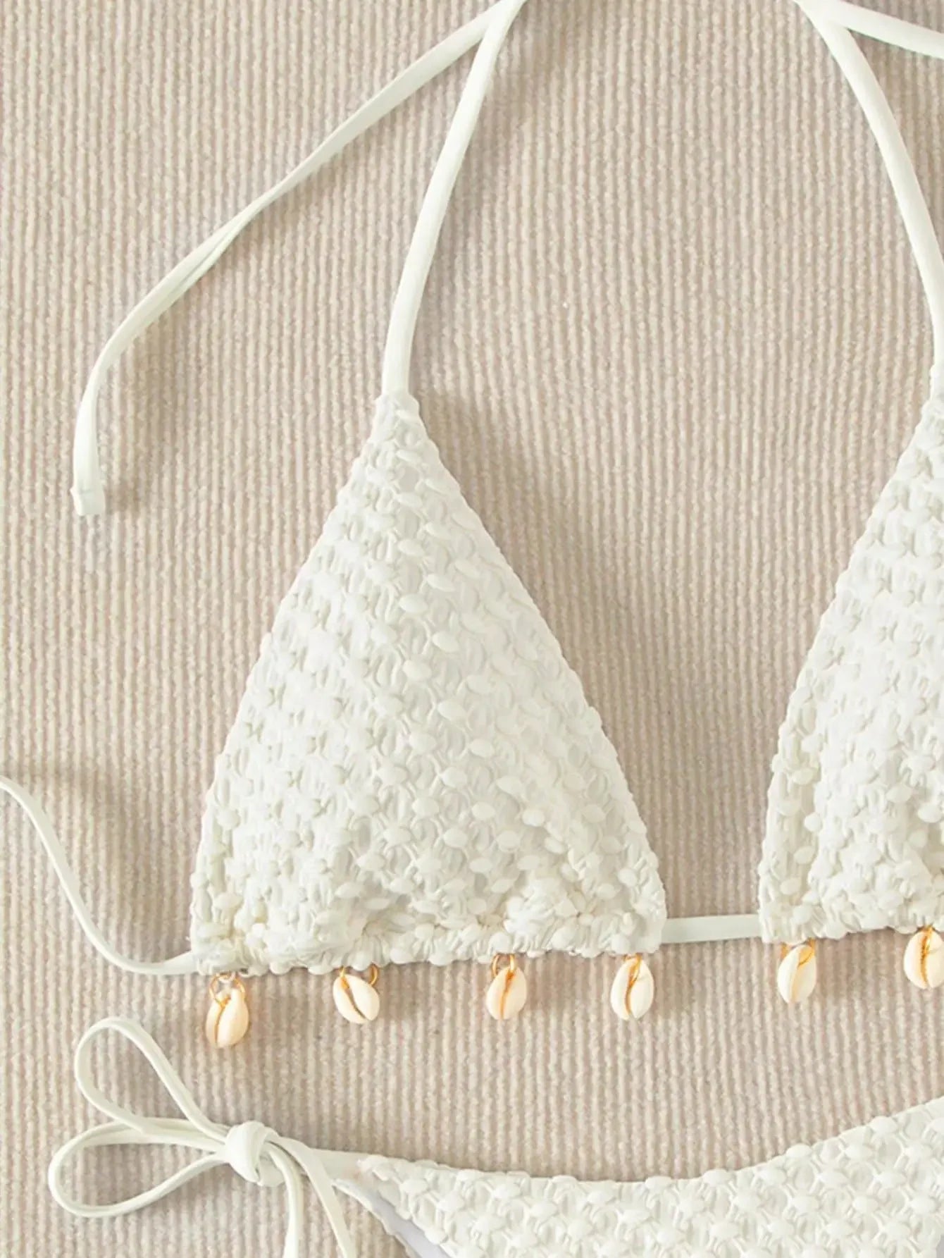 3D White Shell Bikini