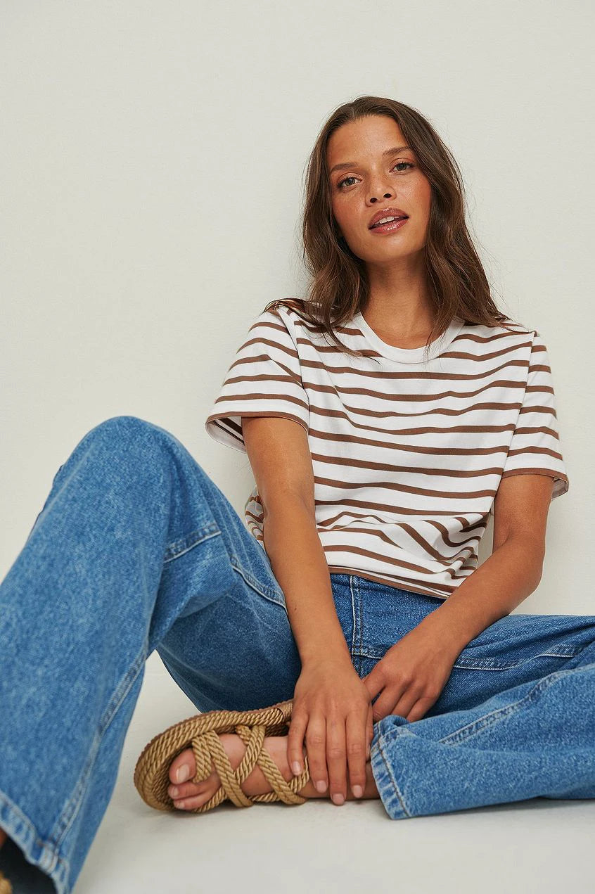 Striped Cotton Knit Tee