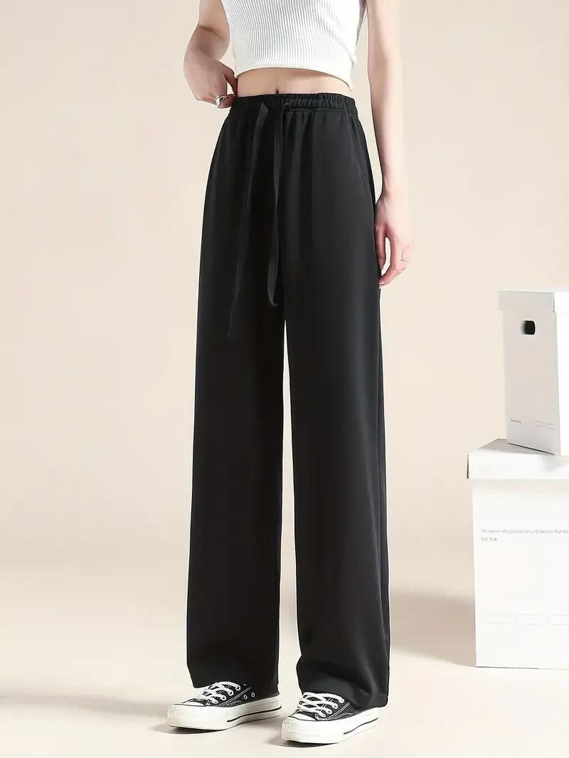 Soft Ice Silk Wide-Leg Pants LAPANIA