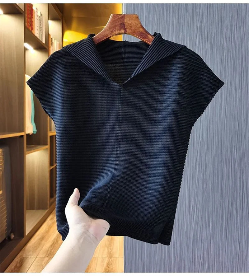 Textured V-Neck Blouse
