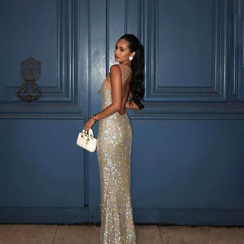 Sequined Maxi Dress LAPANIA