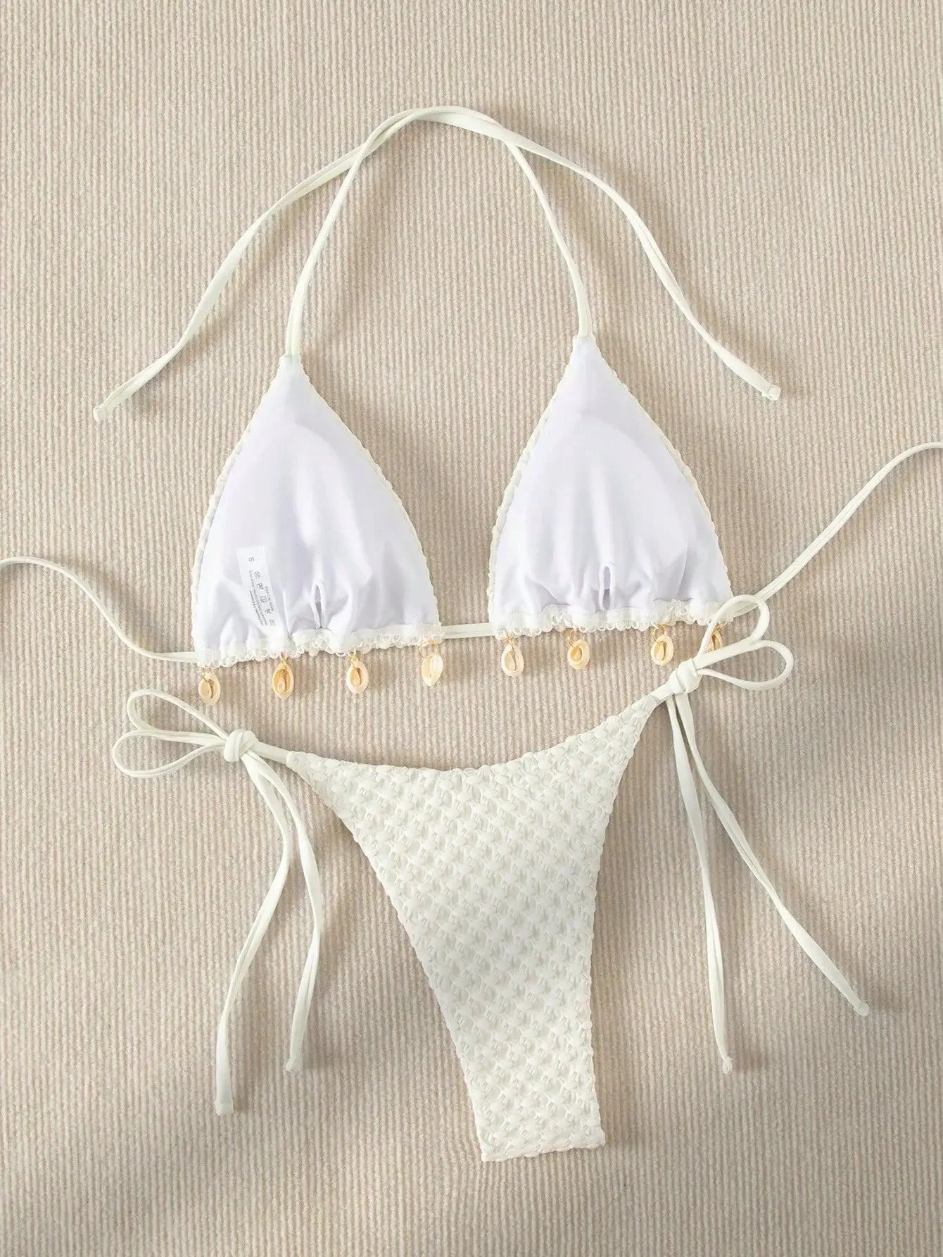 3D White Shell Bikini