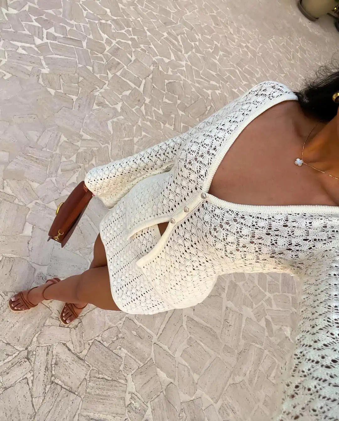 Crochet Cardigan & Skirt Set LAPANIA