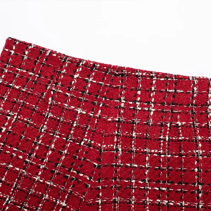 Tweed High-Waist Mini Skort LAPANIA