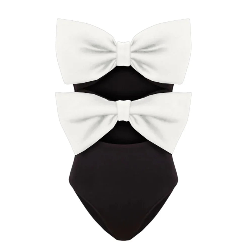 Retro One Piece Swimsuit with Skirt LAPANIA