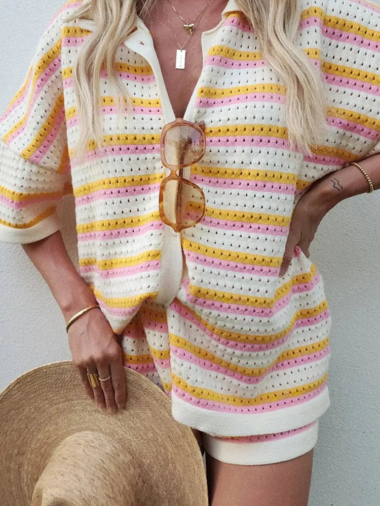 Striped Knit 2 Piece-set LAPANIA