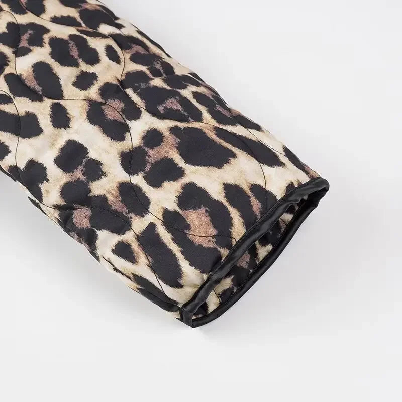 Vintage Leopard Print Winter Jacket LAPANIA