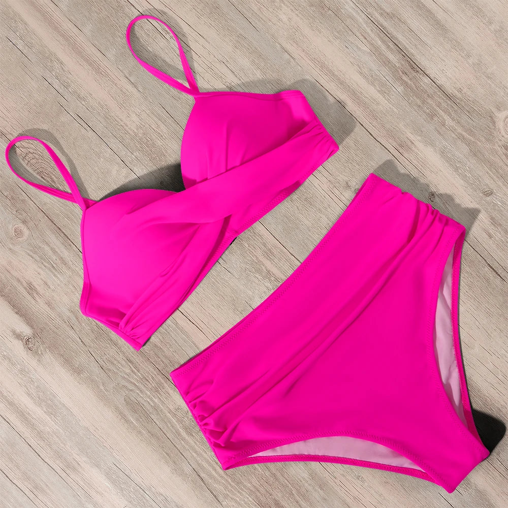 High Waist Push Up Bikini Set