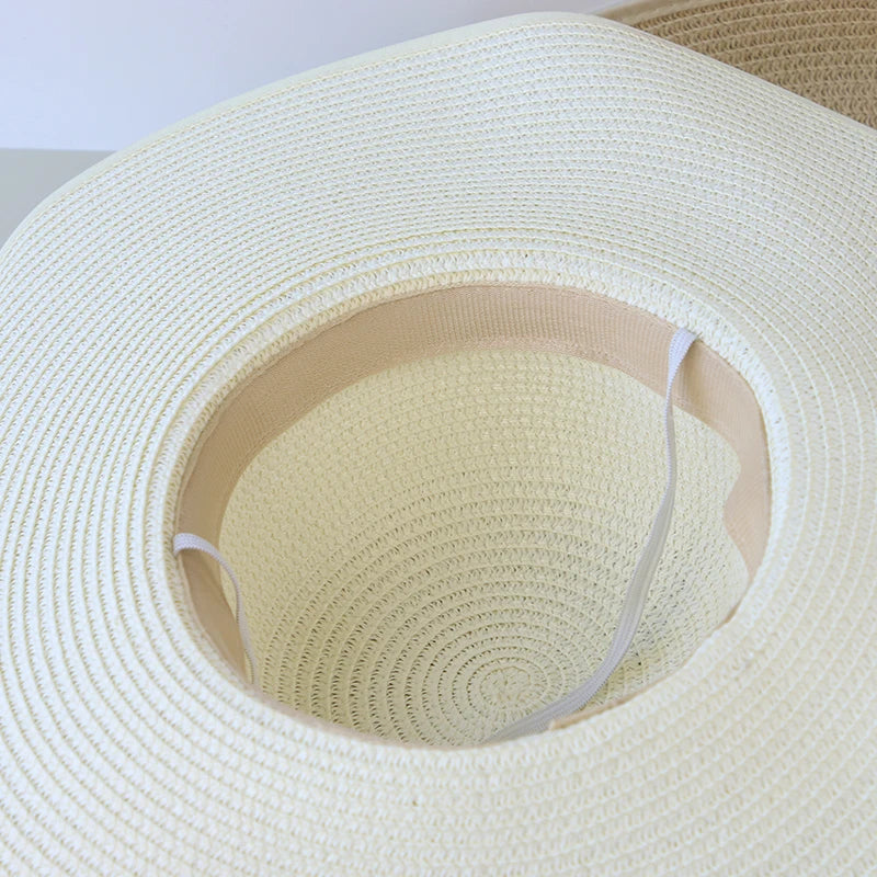 Straw Hat Bowknot Wide Brim LAPANIA