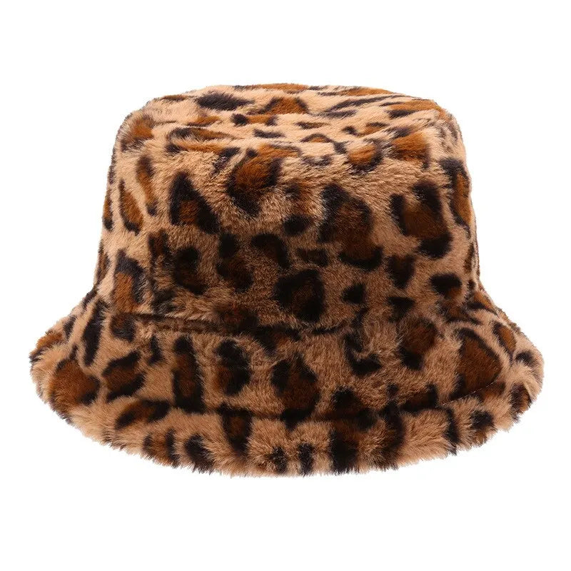 Fall fashion brown leopard print bucket hat, a must-have for trendy seasonal looks.