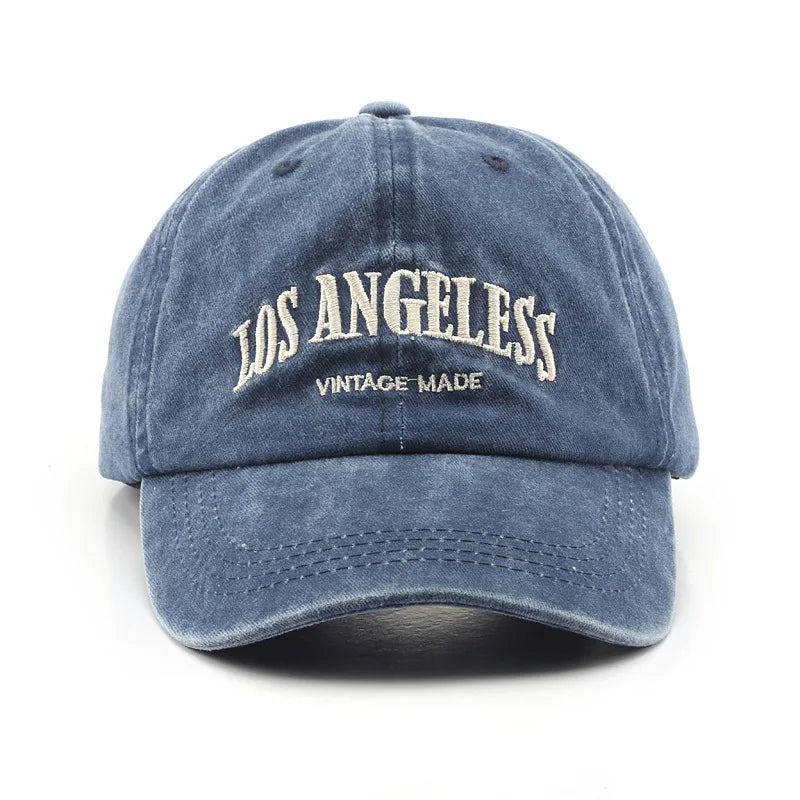 Cotton Baseball Cap in blue, a stylish and comfortable option for sunny days.