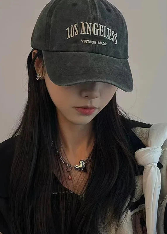 Model wearing the Cotton Baseball Cap, styled casually for a trendy, laid-back look.