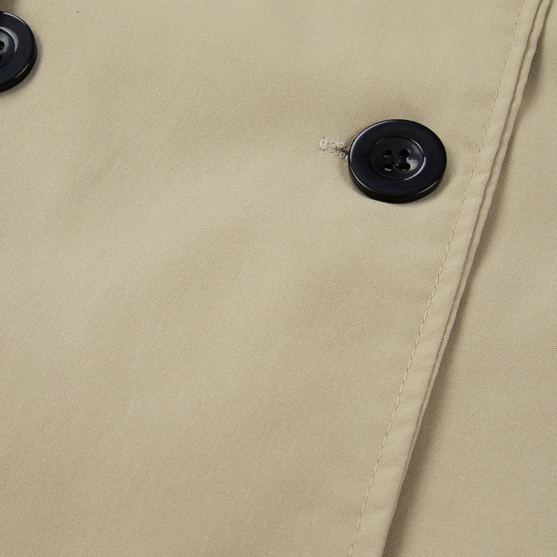 Chic khaki trench coat for winter, perfect for luxury fall-winter styling