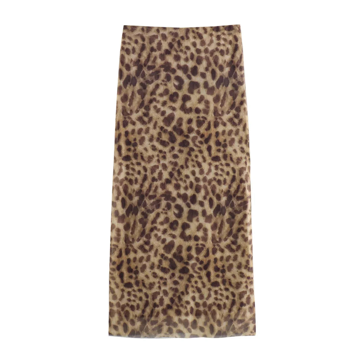 Trendy leopard tulle midi skirt, a statement piece for modern fashion lovers.