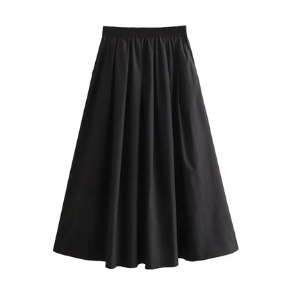 Black High-Waisted A-Line Skirt LAPANIA