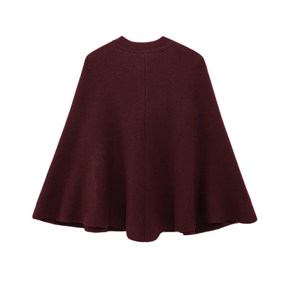 Burgundy cape on a white background