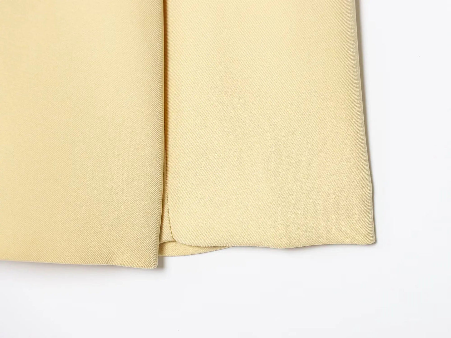 Butter Yellow Single-Breasted Round Neck Blazer LAPANIA