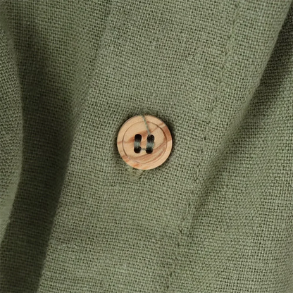 Green Casual Lapel Top with Knot Detail LAPANIA