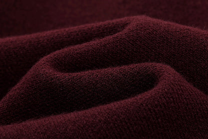 Close-up of textured burgundy fabric