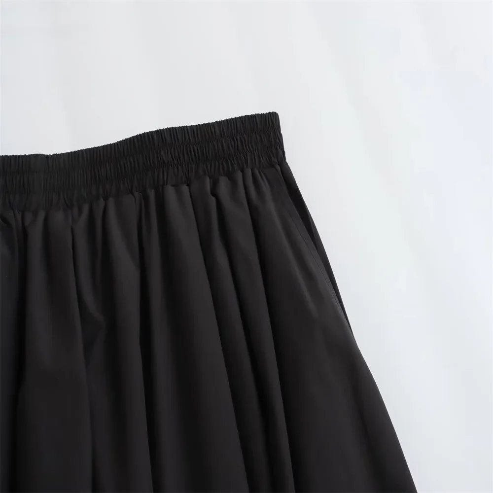 Black High-Waisted A-Line Skirt LAPANIA