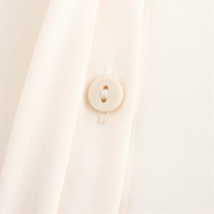 Waist-Tie Silk-Texture Shirt LAPANIA