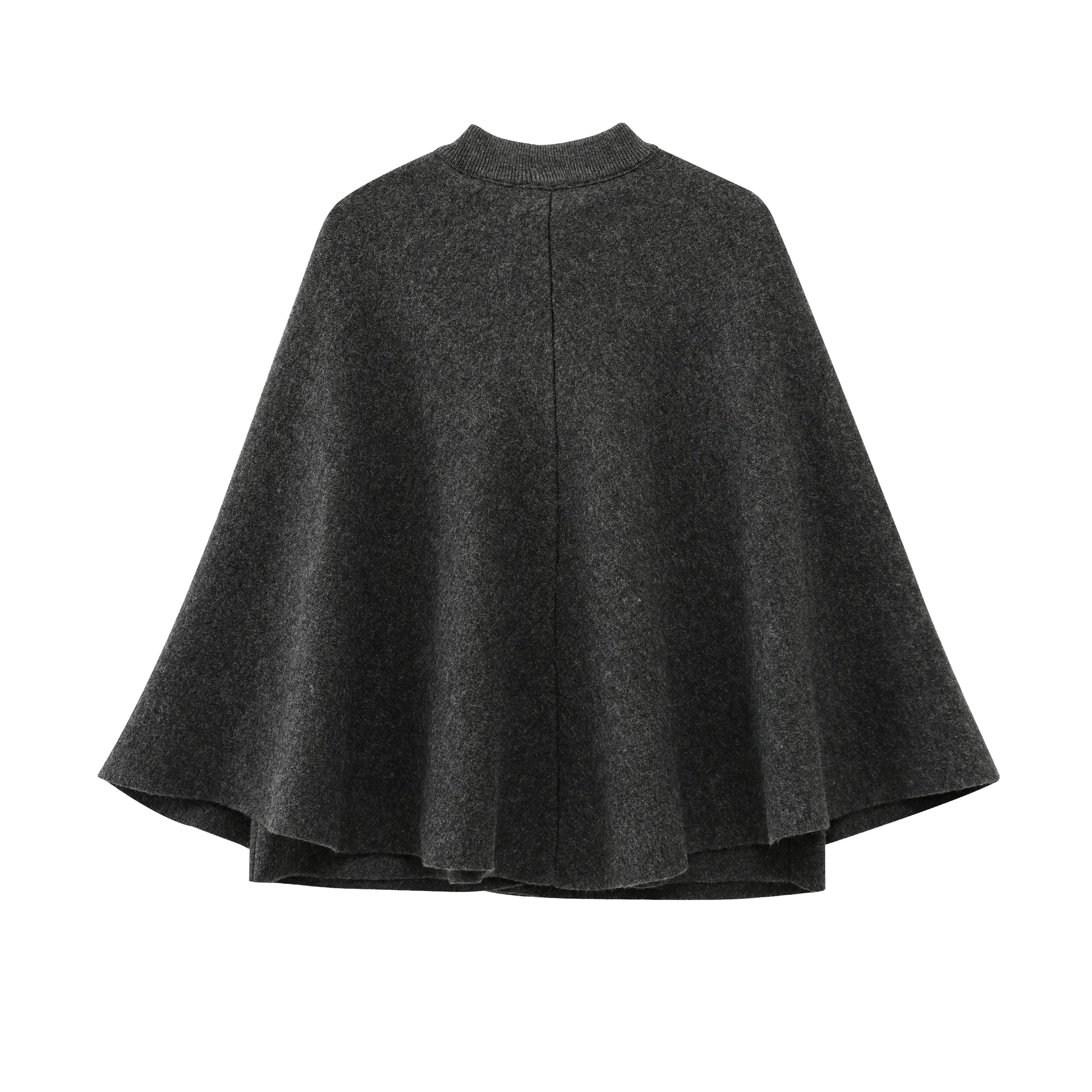Dark gray cape on a white background
