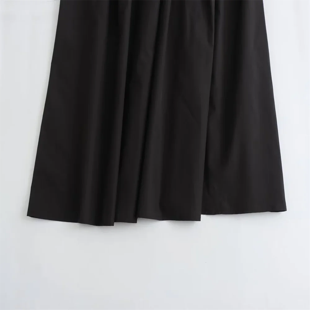 Black High-Waisted A-Line Skirt LAPANIA