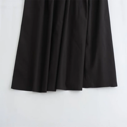 Black High-Waisted A-Line Skirt LAPANIA
