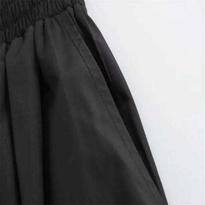 Black High-Waisted A-Line Skirt LAPANIA