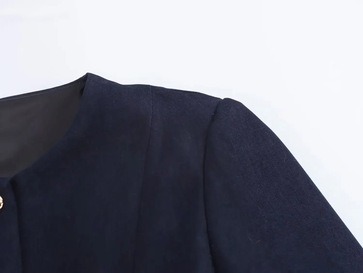 Navy Blue Elegant Blazer with Gold Buttons LAPANIA