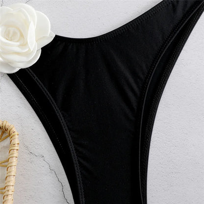 Lace-up Flower Bikini