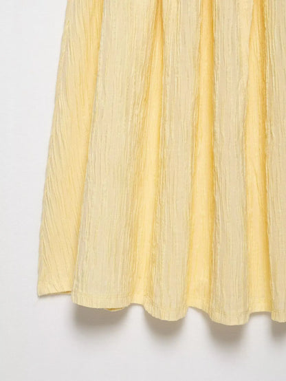 Butter Yellow Strap Midi Dress