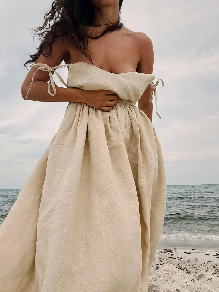 Premium Cotton/Linen Long Dress