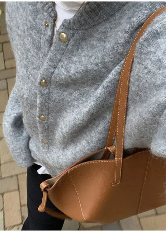 O-Neck Mohair Cardigan