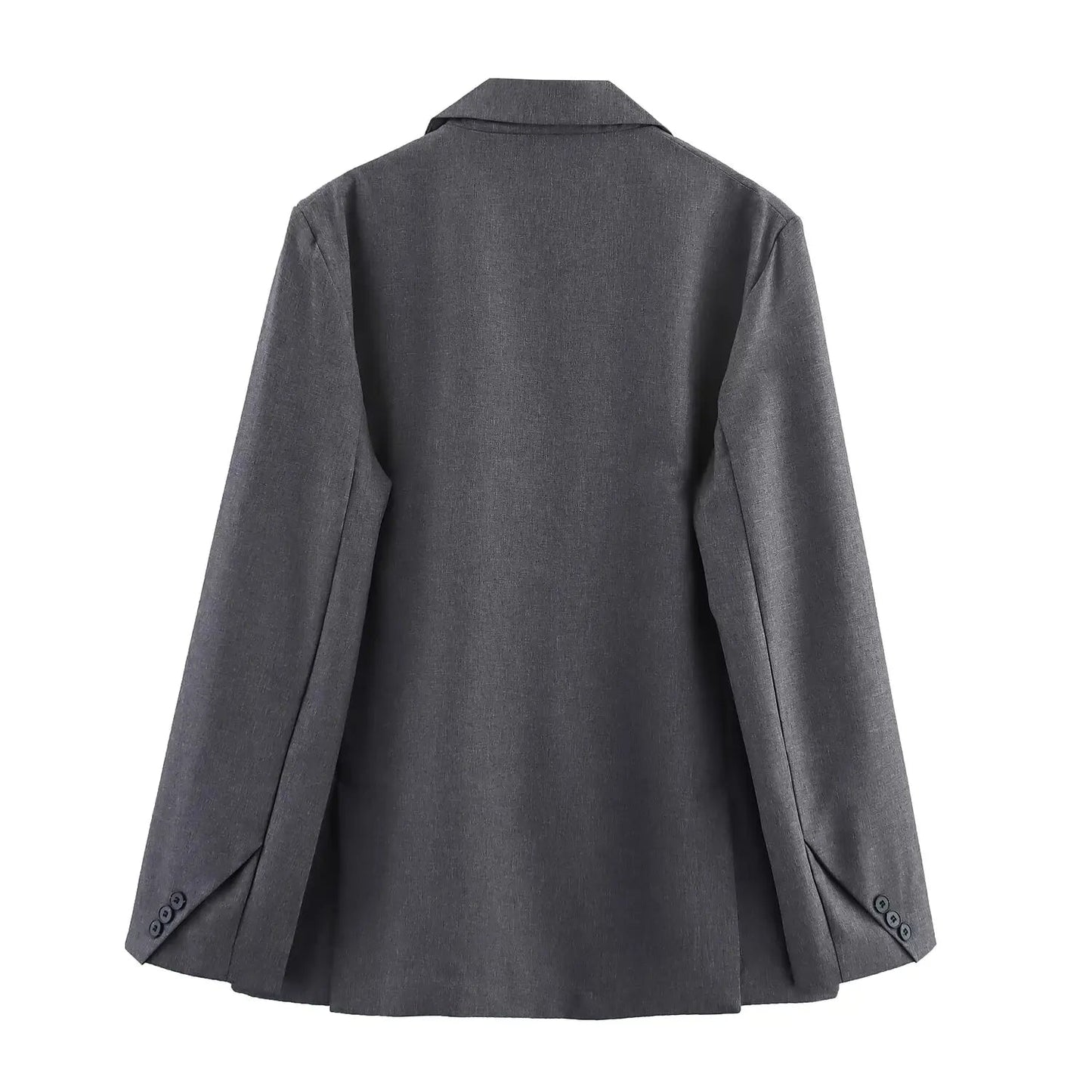 Dark Grey Oversize Blazer with Bow Straps LAPANIA