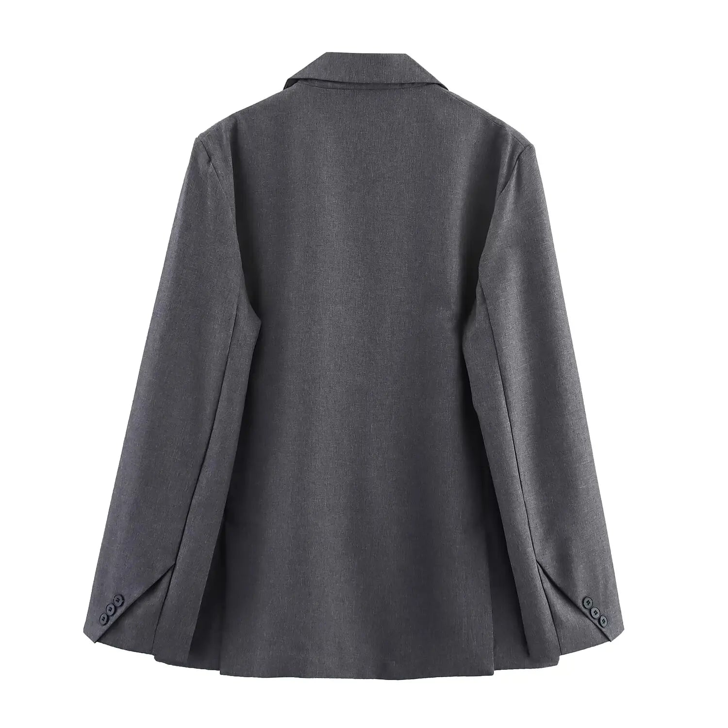 Dark Grey Oversize Blazer with Bow Straps LAPANIA