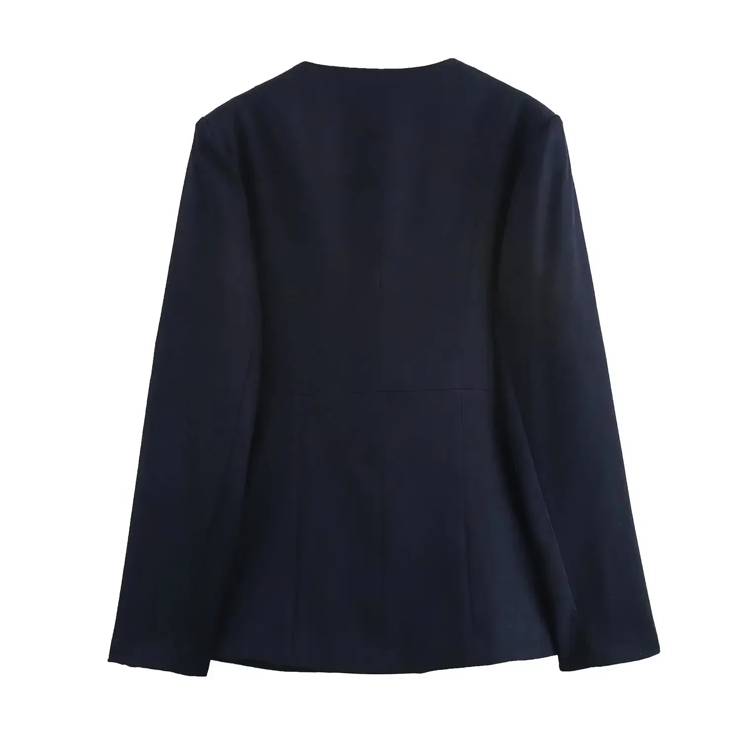 Navy Blue Elegant Blazer with Gold Buttons LAPANIA