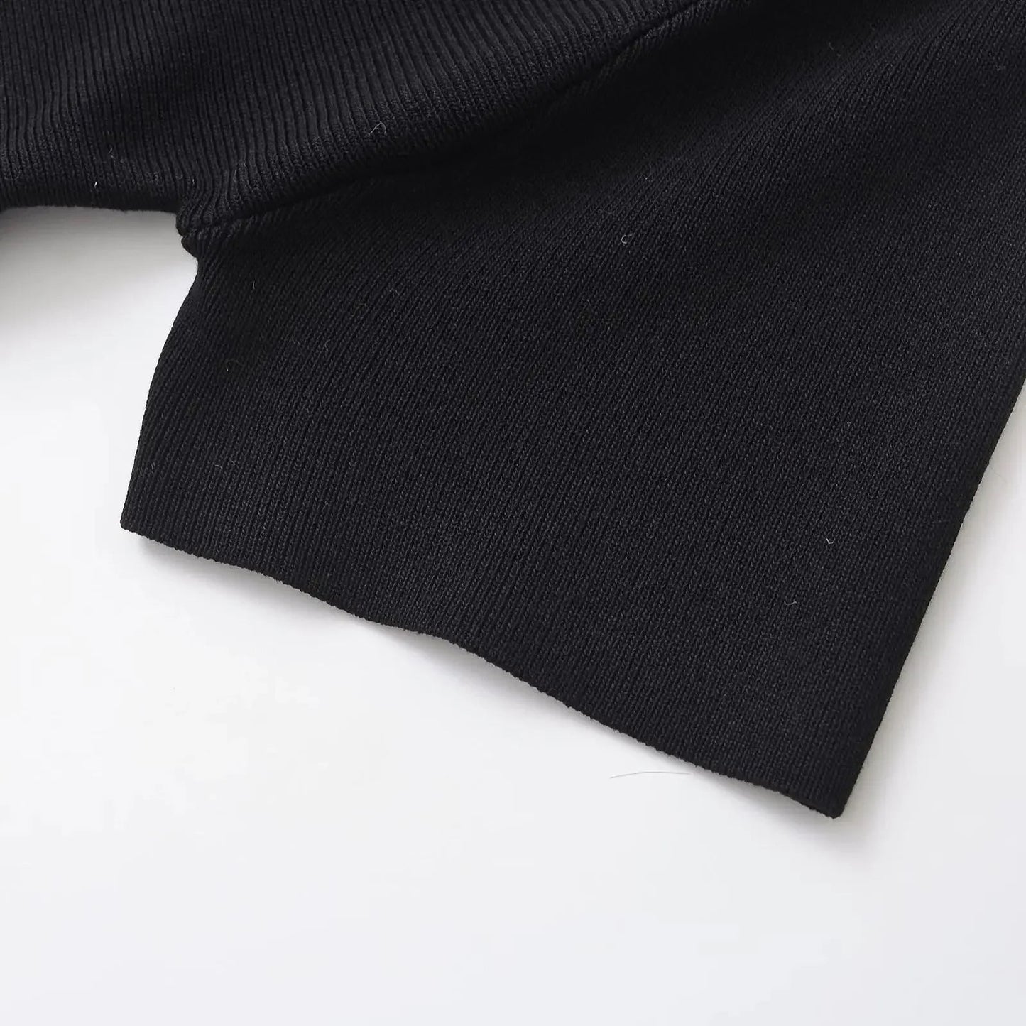 Black Knit Mini Dress with Gold Button Detail LAPANIA