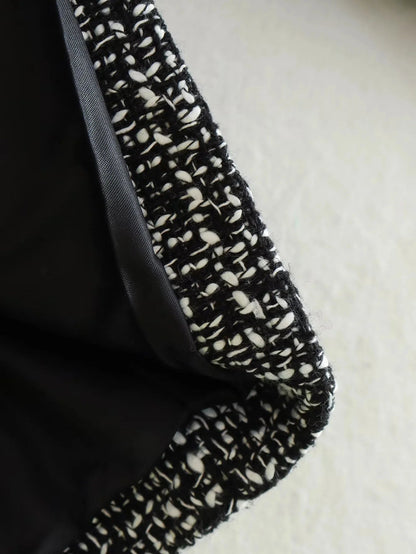 Tweed Single-Breasted Jacket with Gold Buttons LAPANIA