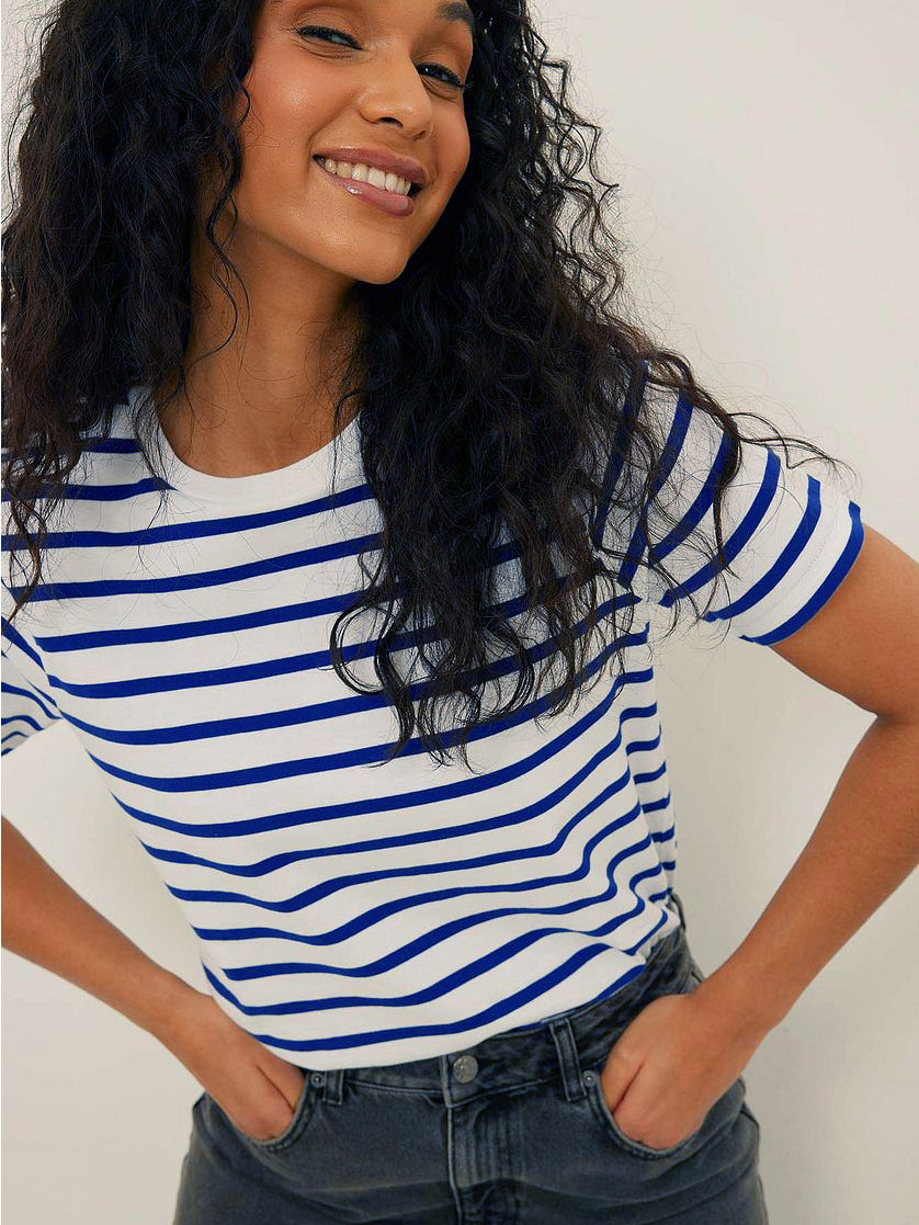 Striped Cotton Knit Tee