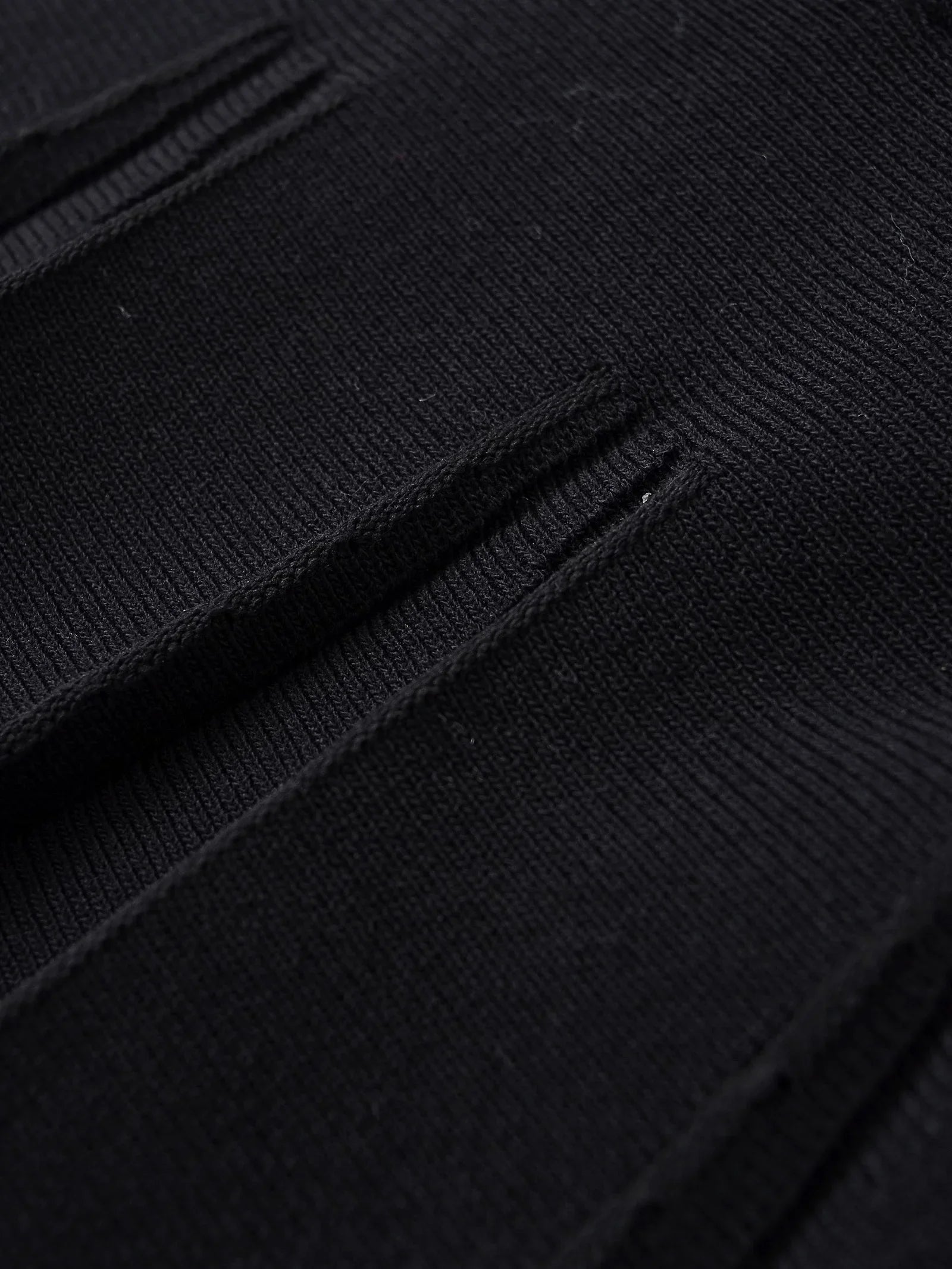 Black Knit Mini Dress with Gold Button Detail LAPANIA