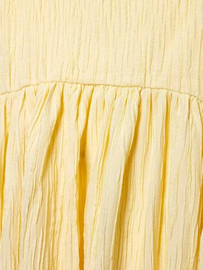 Butter Yellow Strap Midi Dress