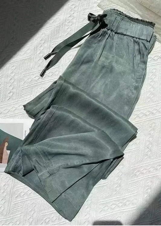 Ice Silk Wide-Leg Pants