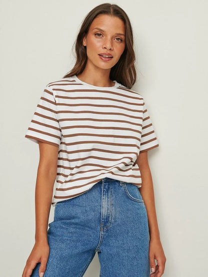 Striped Cotton Knit Tee