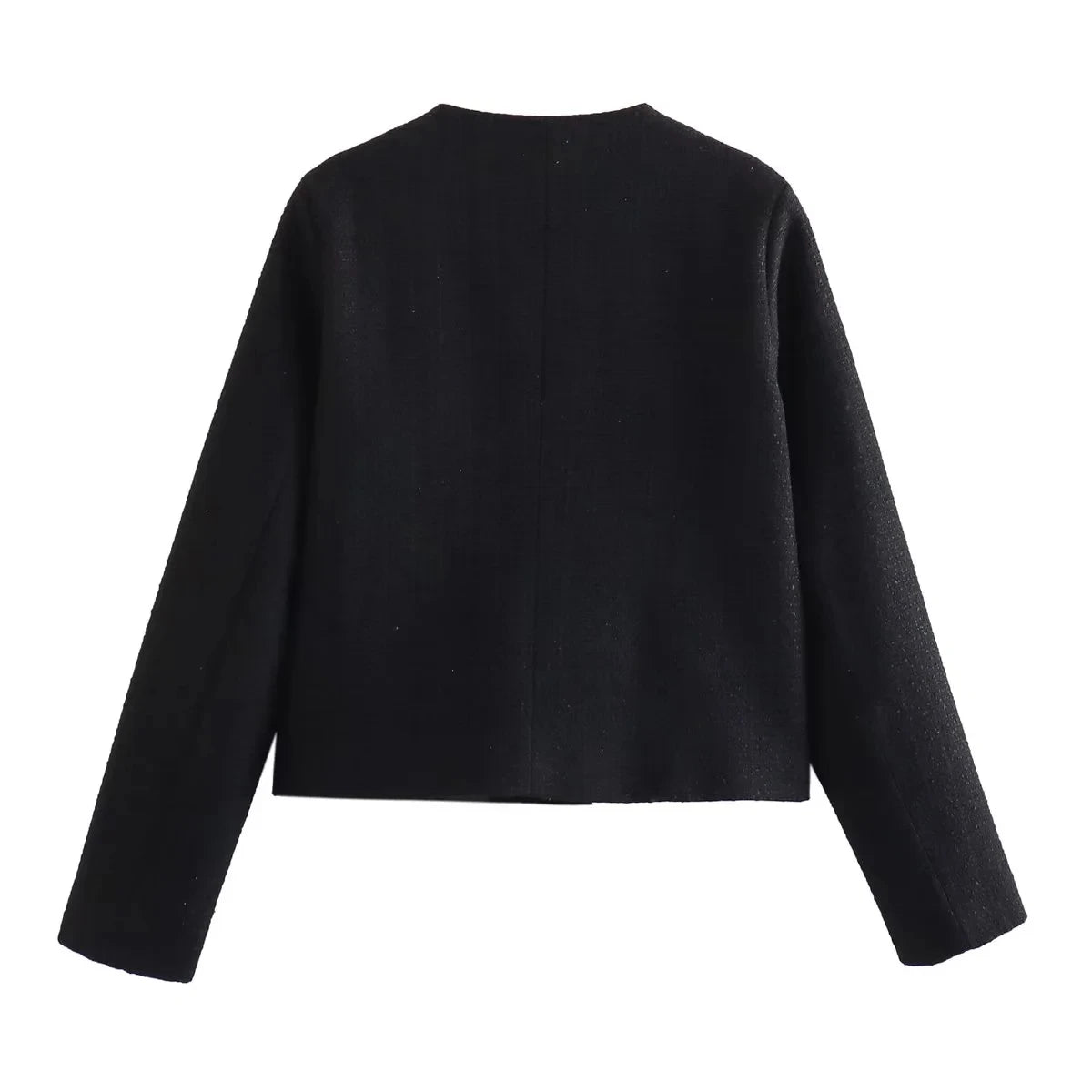 Tweed Single-Breasted Jacket with Gold Buttons LAPANIA